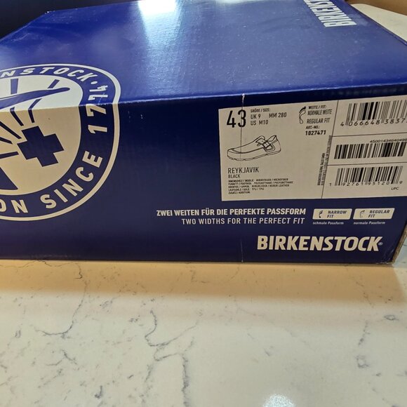 Birkenstock Reykjavik Antique Black Nubuck Leather Mens US 10 Mule Clog Slide - Picture 12 of 16